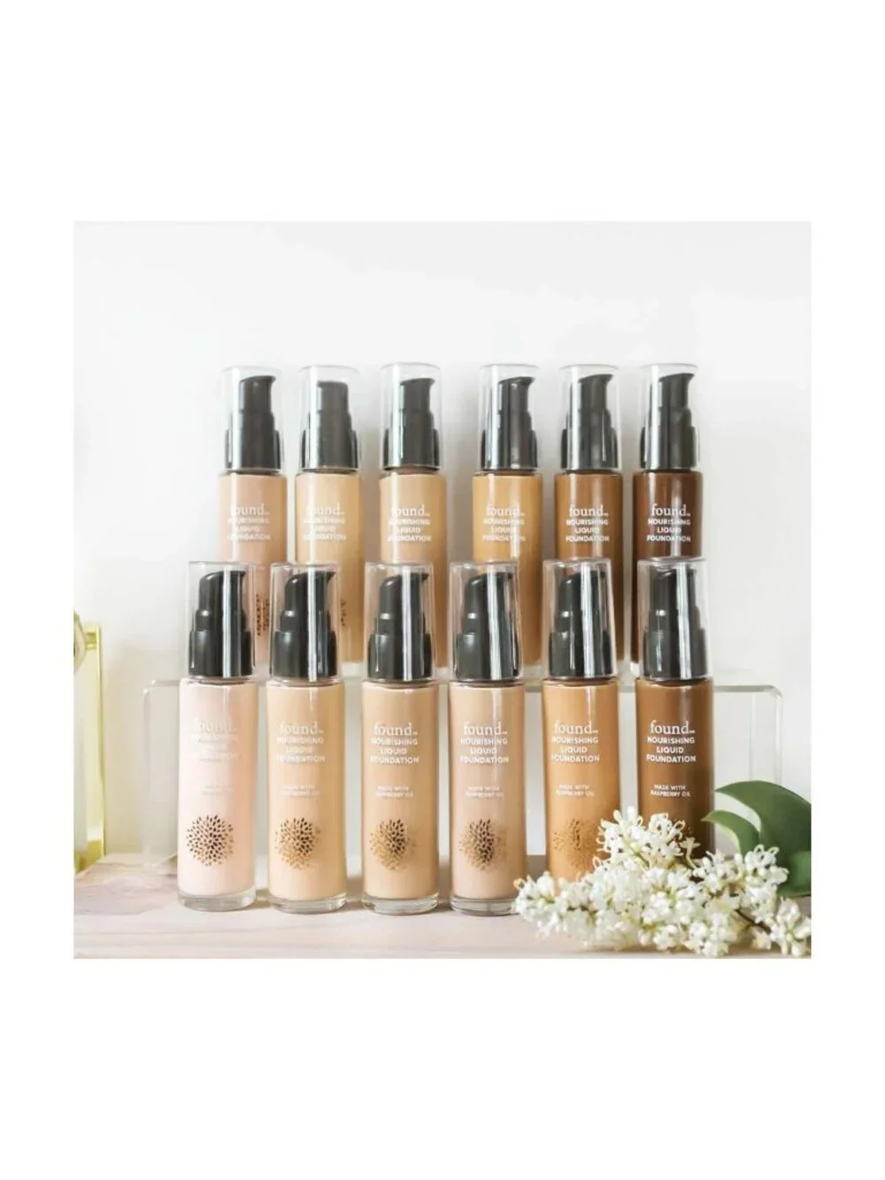 Found Nourishing Liquid Foundation 120 With Raspberry Oil 90% Natural Buildable